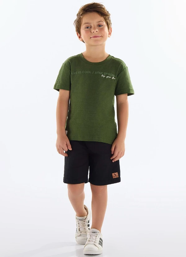 Quimby - Camiseta Menino Meia Malha Flamê Verde 2