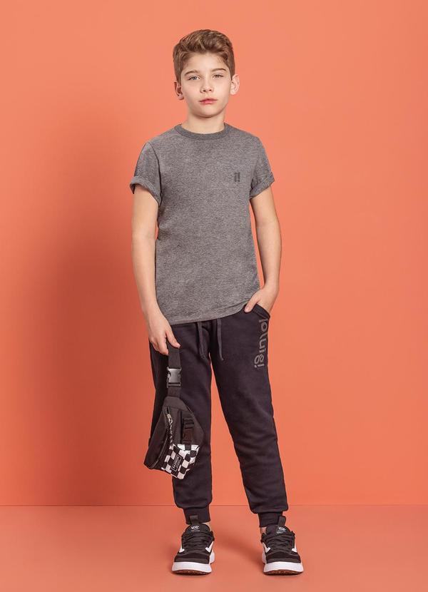 Ioluig - Camiseta Menino Meia Malha Penteada Cinza 2