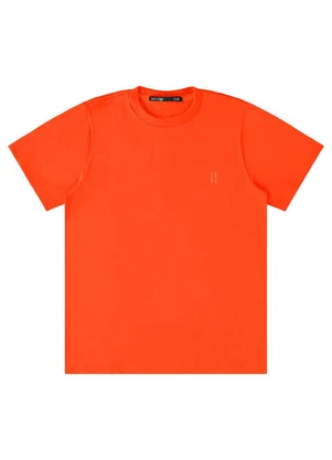 Ioluig - Camiseta Menino Meia Malha Penteada Laranja - IOLUIG