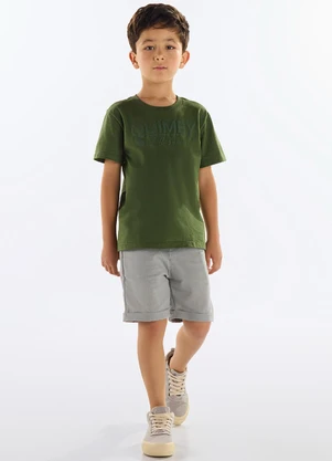 Quimby - Camiseta Menino Meia Malha Verde - QUIMBY