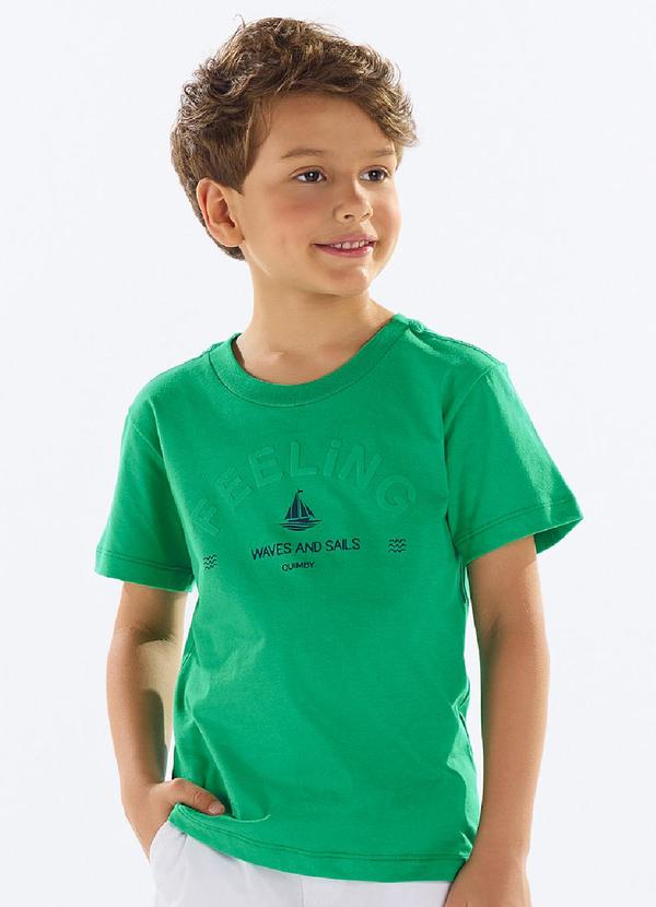Quimby - Camiseta Menino Meia Malha Verde