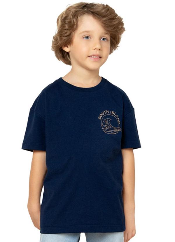 Milon - Camiseta Menino Onda Azul Marinho