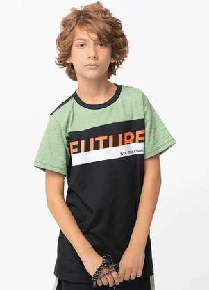 Outlet - Camiseta Menino Preta - OUTLET