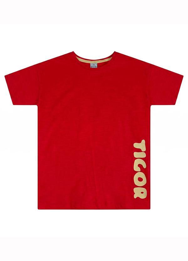 Tigor T Tigre - Camiseta Menino Tigor T. Tigre Vermelho