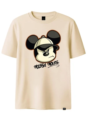 Malwee Kids - Camiseta Mickey Mouse® em Malha Bege - MALWEE KIDS