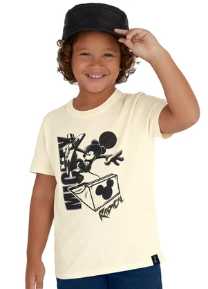 Malwee Kids - Camiseta Mickey Mouse Menino Off White - MALWEE KIDS