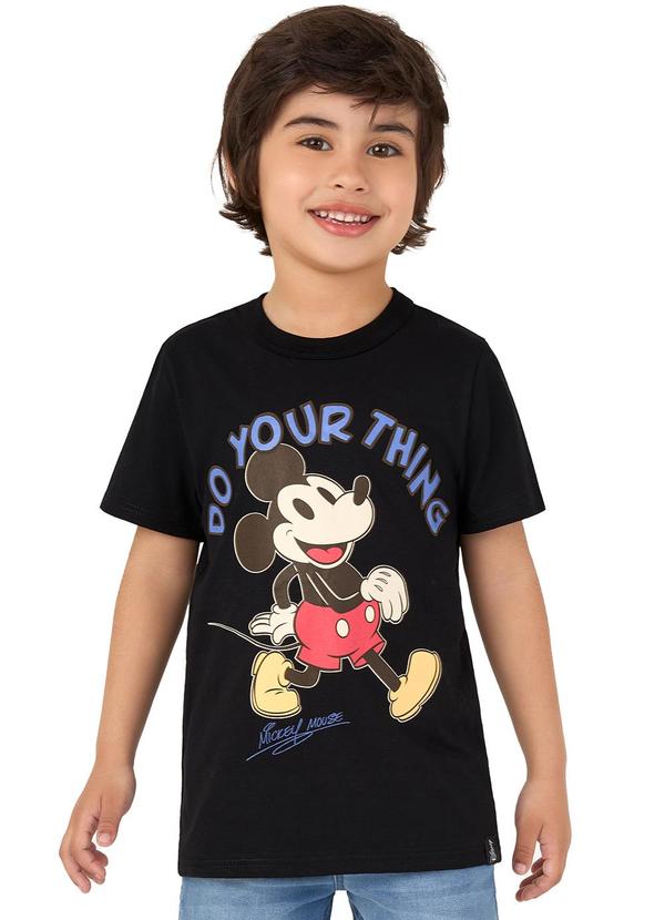 Malwee Kids - Camiseta Mickey Mouse® MeninoPreto