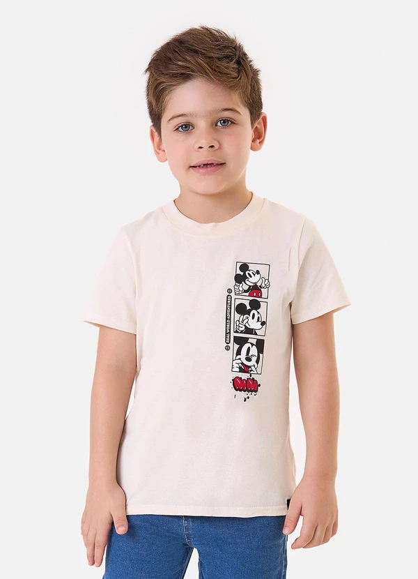 Malwee Kids - Camiseta Mickey Mouse® Off White