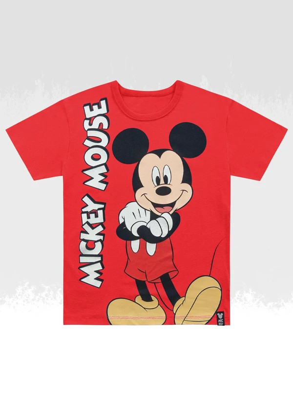 Fakini Kids - Camiseta Mickey Mouse Vermelho