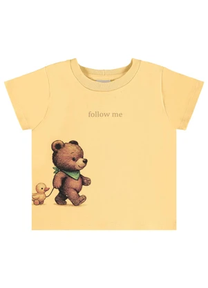 Pulla Bulla - Camiseta Moletinho Amarelo - PULLA BULLA
