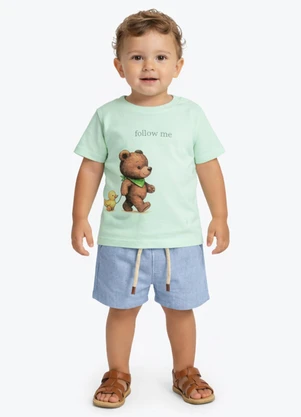 Pulla Bulla - Camiseta Moletinho Verde - PULLA BULLA