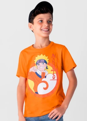 Brandili - Camiseta Naruto Infantil Unissex  Laranja - BRANDILI