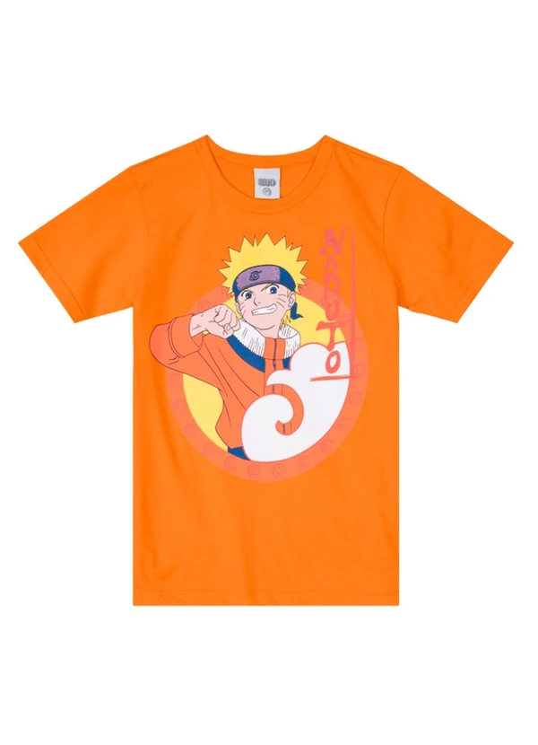 Brandili - Camiseta Naruto Infantil Unissex Laranja 3