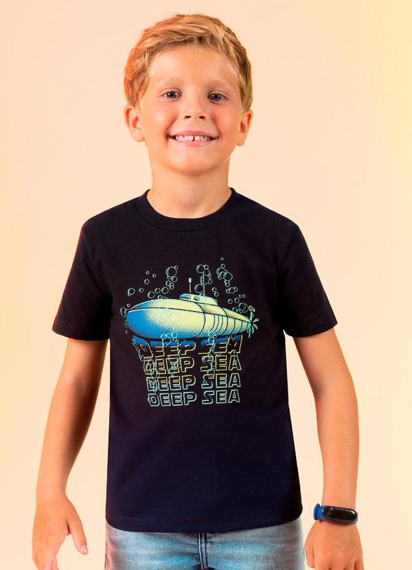 Cativa Kids - Camiseta Oceano Degradê Preto