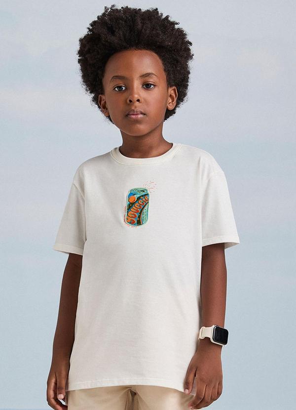 Youccie - Camiseta Off White com Estampa Juice Off White