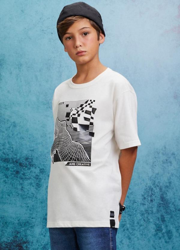 Youccie - Camiseta Off White de Dinossauro Off White