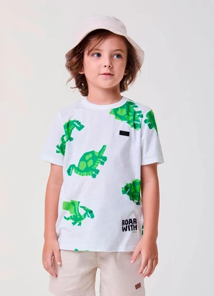 Bimbi - Camiseta Off White dos Dinos Off White - BIMBI