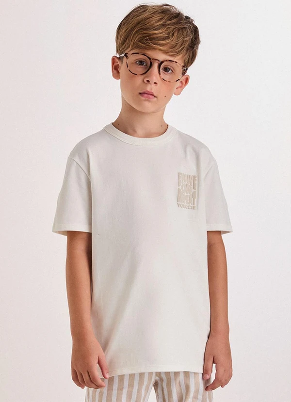 Youccie - Camiseta Off White Estampado Off White