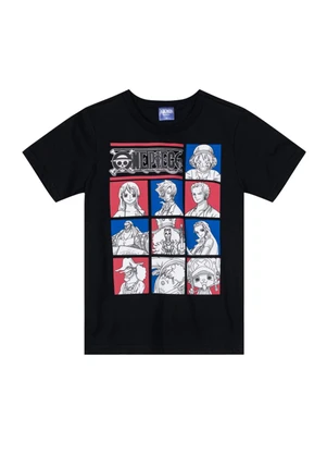 Brandili - Camiseta One Piece Infantil Unissex  Preto - BRANDILI