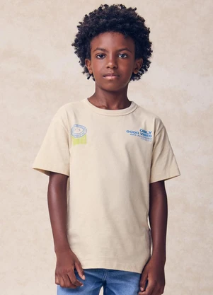 Youccie - Camiseta Only Good Vibes Bege - YOUCCIE