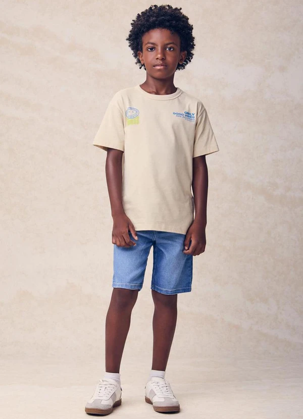 Youccie - Camiseta Only Good Vibes Bege 3