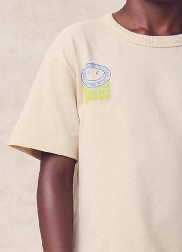 Youccie - Camiseta Only Good Vibes Bege 5