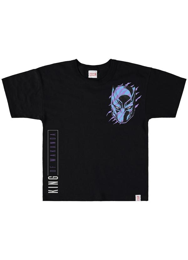 Malwee Kids - Camiseta Pantera Negra Avengers® Menino Preto