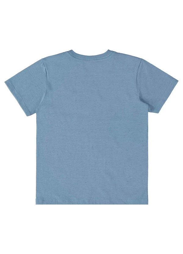 Up Baby - Camiseta para Menino em Linho Flamê Azul 2