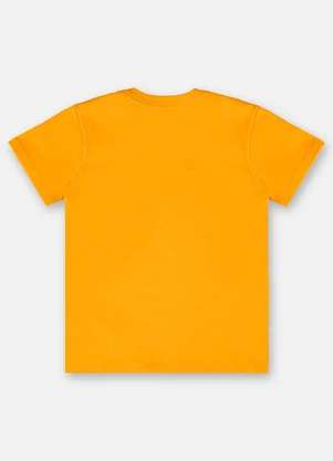 Up Baby - Camiseta para Menino em Meia Malha Amarelo - UP BABY