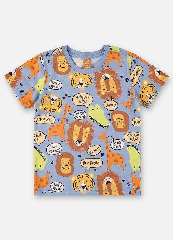 Up Baby - Camiseta para Menino em Meia Malha Azul 3