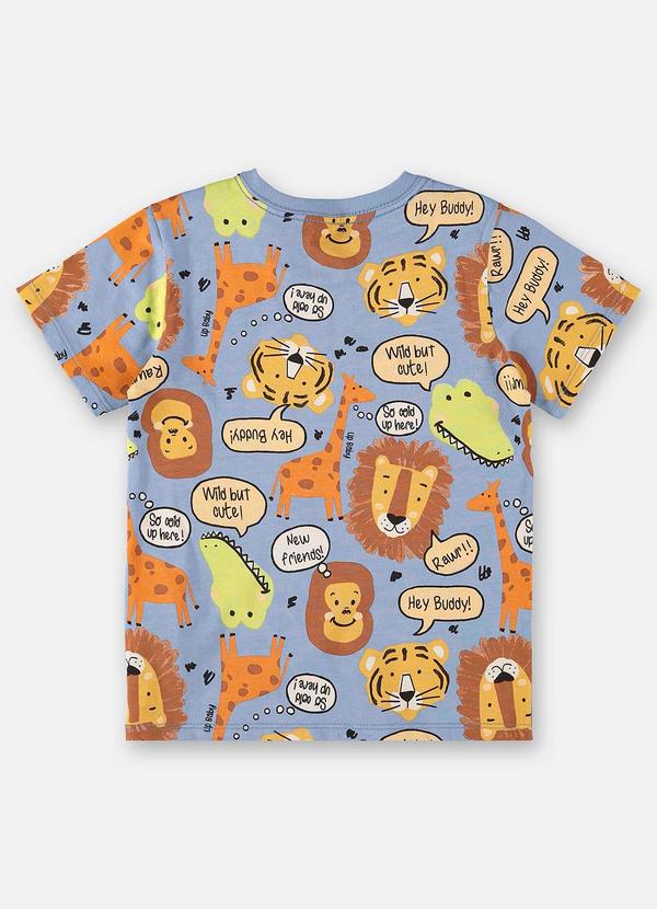 Up Baby - Camiseta para Menino em Meia Malha Azul 4