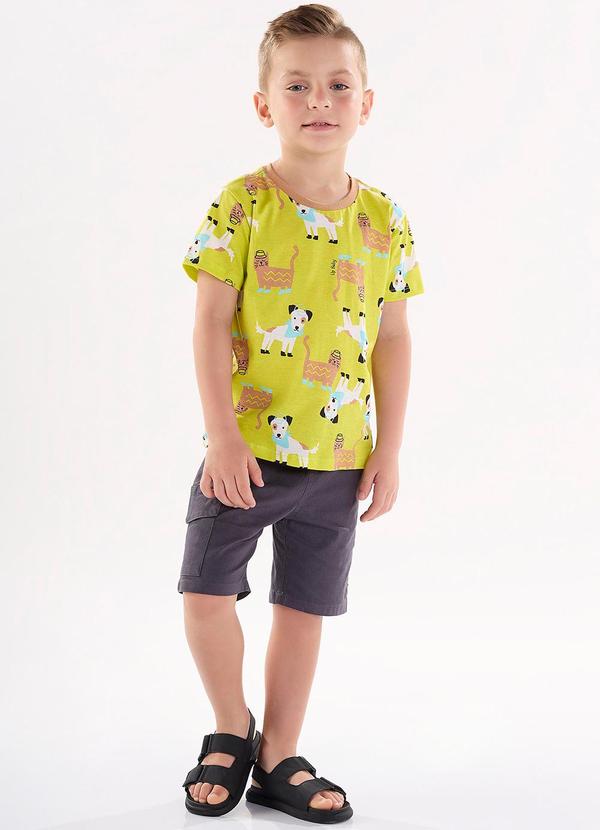 Up Baby - Camiseta para Menino em Meia Malha Verde 2