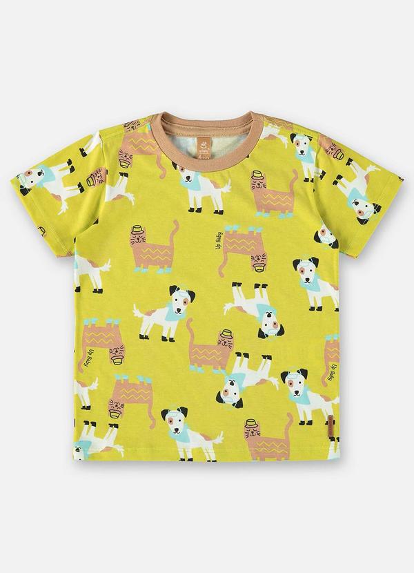 Up Baby - Camiseta para Menino em Meia Malha Verde 3