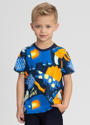 Up Baby - Camiseta para Menino Estampada Azul - UP BABY