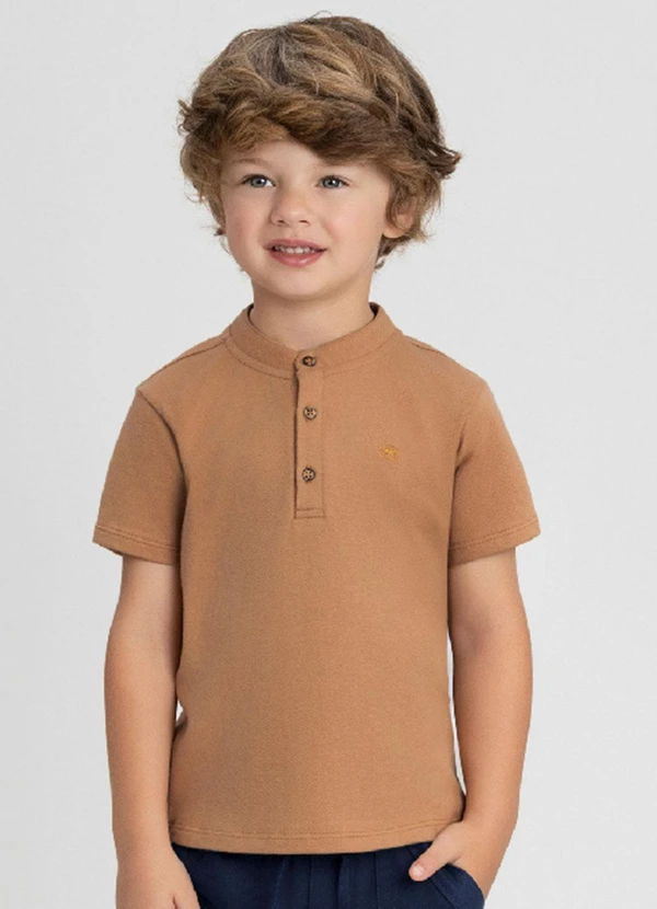 Up Baby - Camiseta para Menino Up Baby Marrom