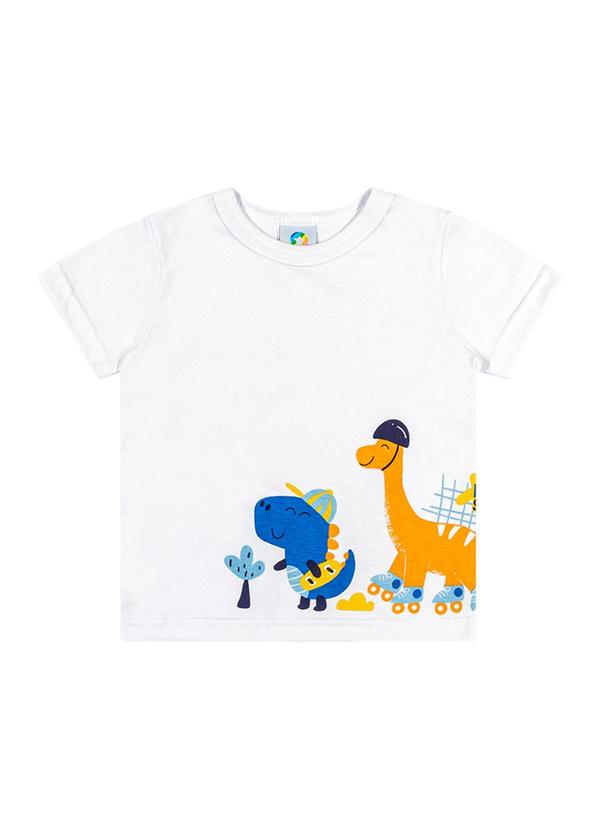 Alenice - Camiseta Parque dos Dinossauros Menino Branco 2