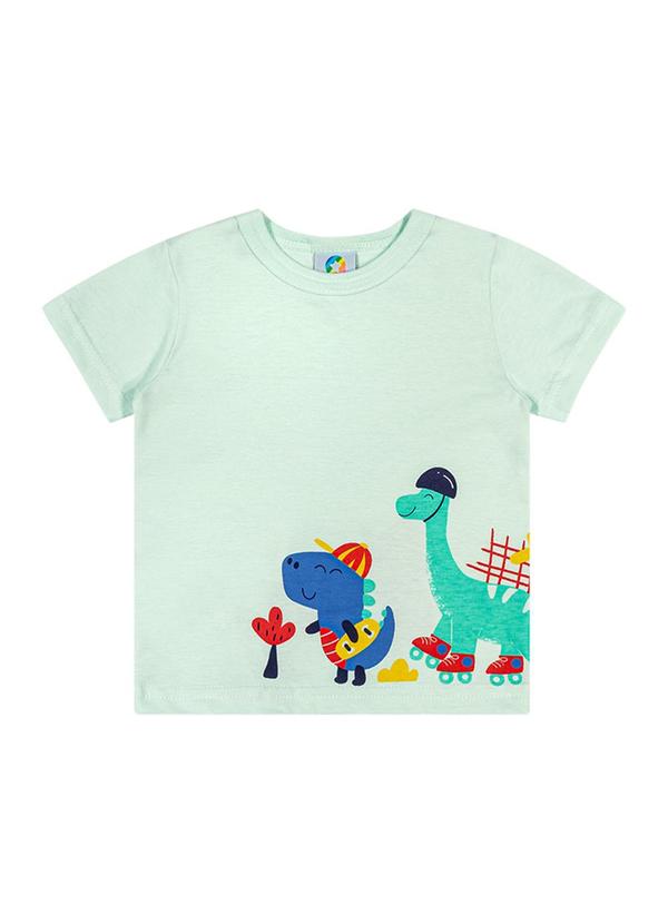 Alenice - Camiseta Parque dos Dinossauros Menino Verde