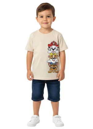 Malwee Kids - Camiseta Patrulha Canina® em Malha Bege - MALWEE KIDS