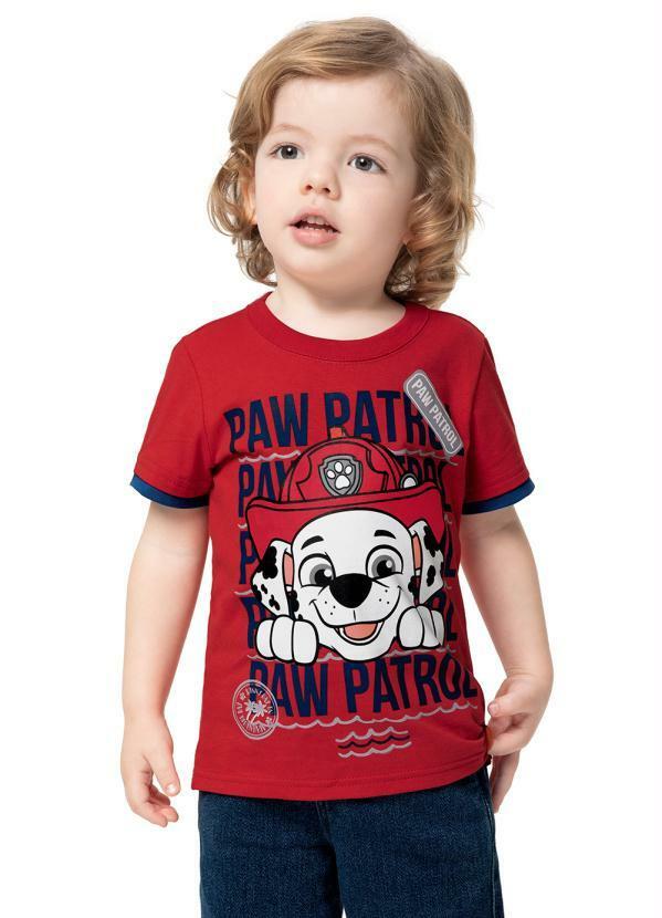 Malwee Kids - Camiseta Patrulha Canina Menino Vermelho