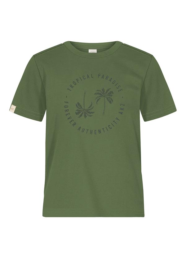 Alakazoo - Camiseta Penteada com Estampa Verde