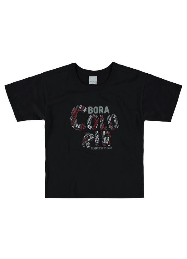 Malwee Kids - Camiseta Preta Bora Colorir Menino