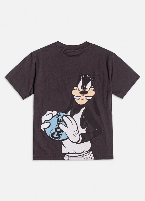 Youccie - Camiseta Preta com Lettering Cinza 2