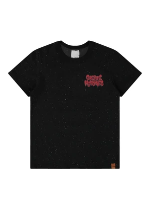 Malwee Kids - Camiseta Preta Create Memories em Botonê - MALWEE KIDS