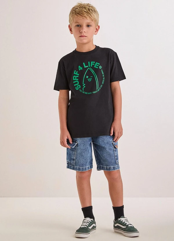 Youccie - Camiseta Preta Surf For Life Preto 3