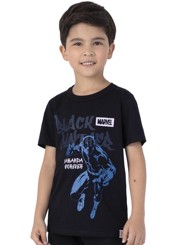 Malwee Kids - Camiseta Preto Black Panther® Menino 1