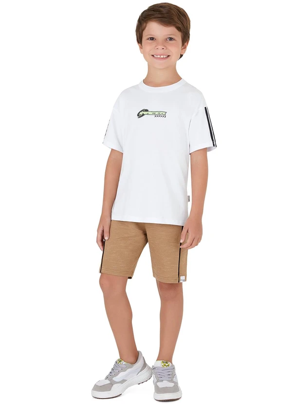 Malwee Kids - Camiseta Racer em Malha Branco 2