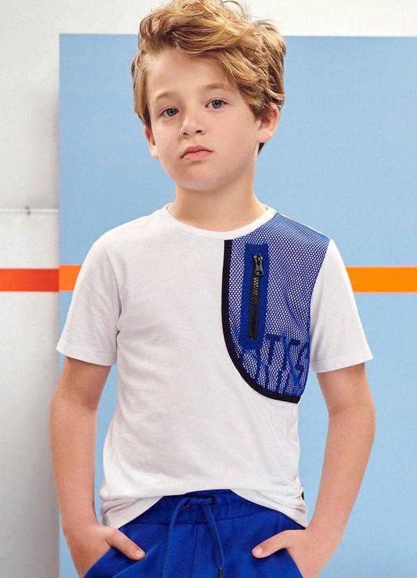 Youccie - Camiseta Recorte em Tela Branca