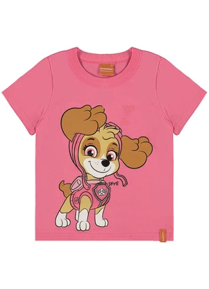 Malwee Kids - Camiseta Rosa Escuro Skye Patrulha Canina® - MALWEE KIDS