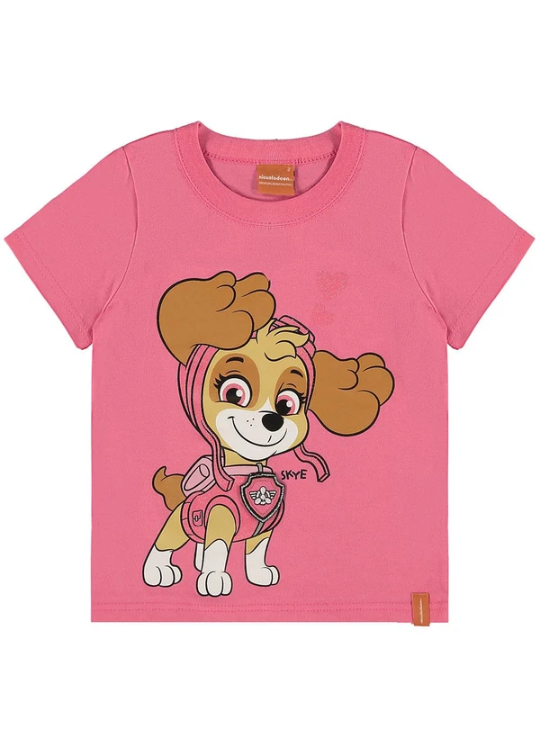 Malwee Kids - Camiseta Rosa Escuro Skye Patrulha Canina®