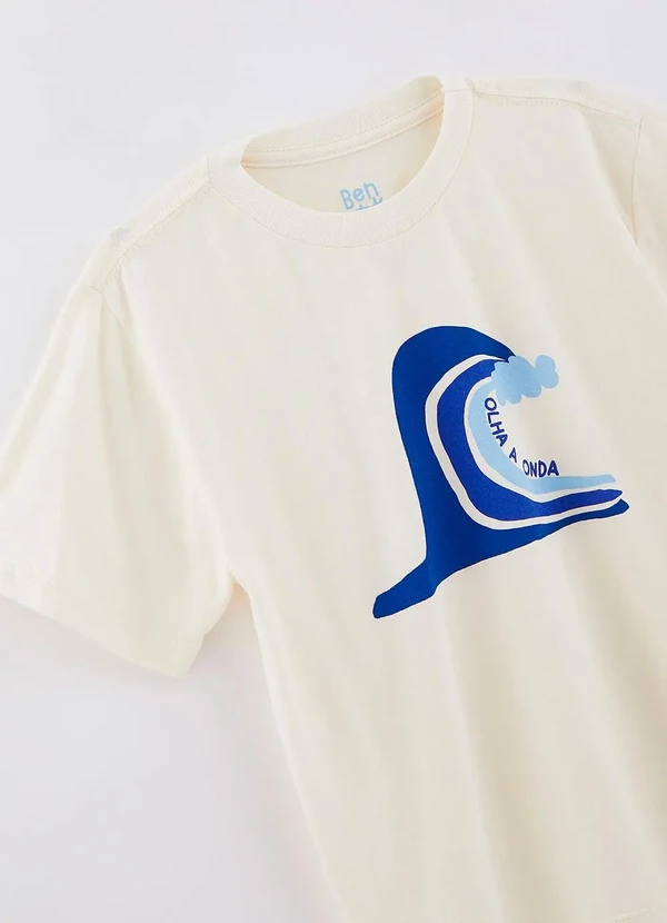 Bento - Camiseta Silk Olha a Onda Bege 2